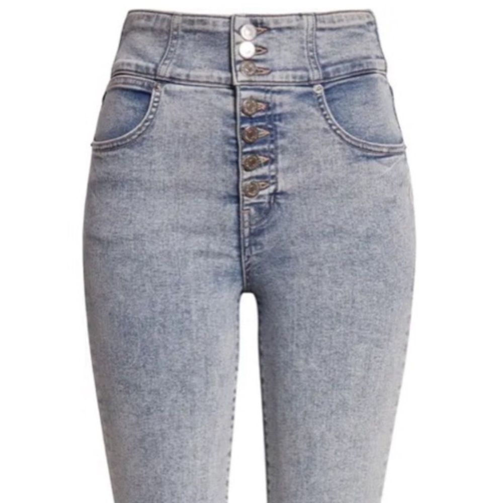 NWT Veronica Beard Katherine Corset Extra High Rose Skinny Jeans size 27